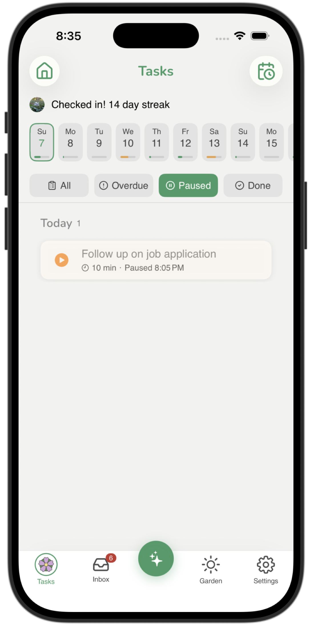 Pause — pause a task instead of deleting it
